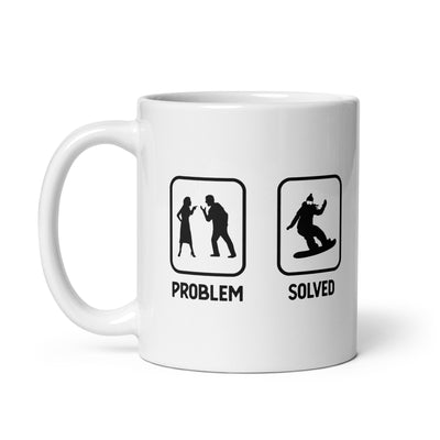 Problem Solved - Female Snowboarding - Tasse snowboarden 11oz