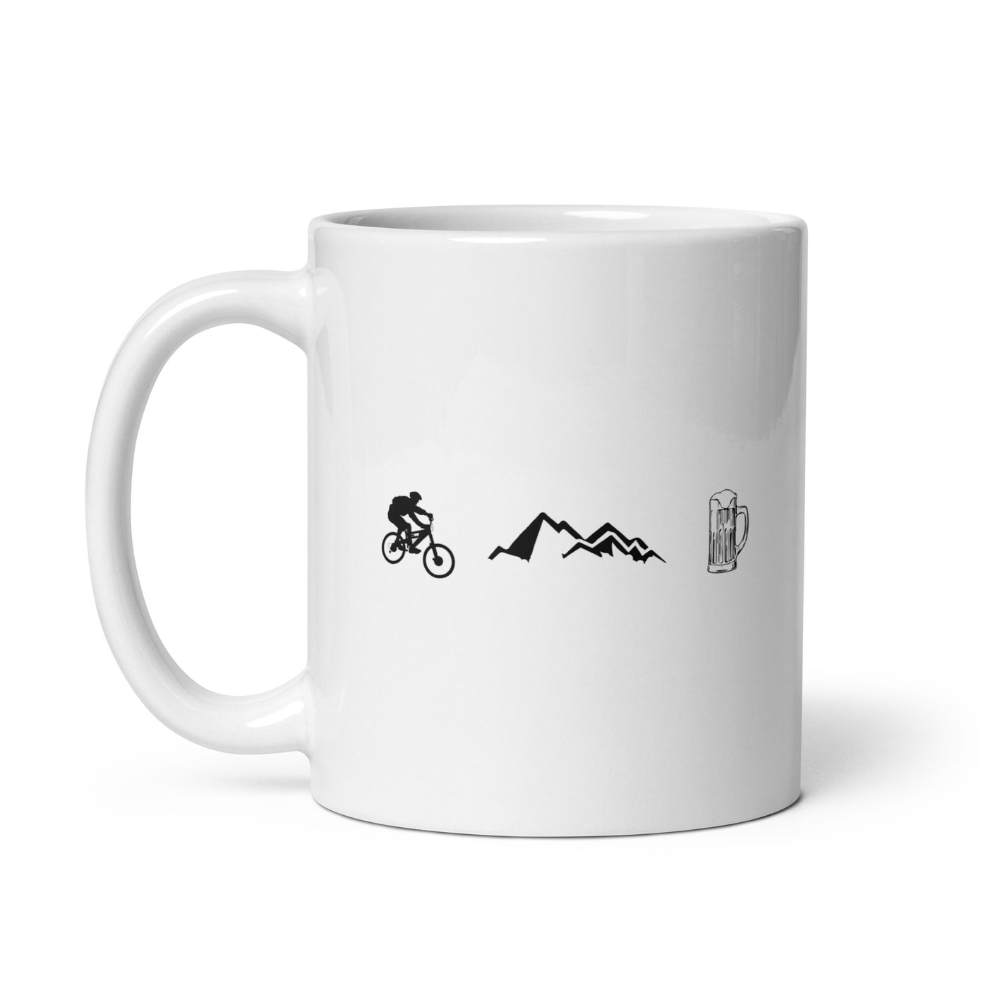 Radfahren, Berge Und Bier - Tasse fahrrad mountainbike 11oz