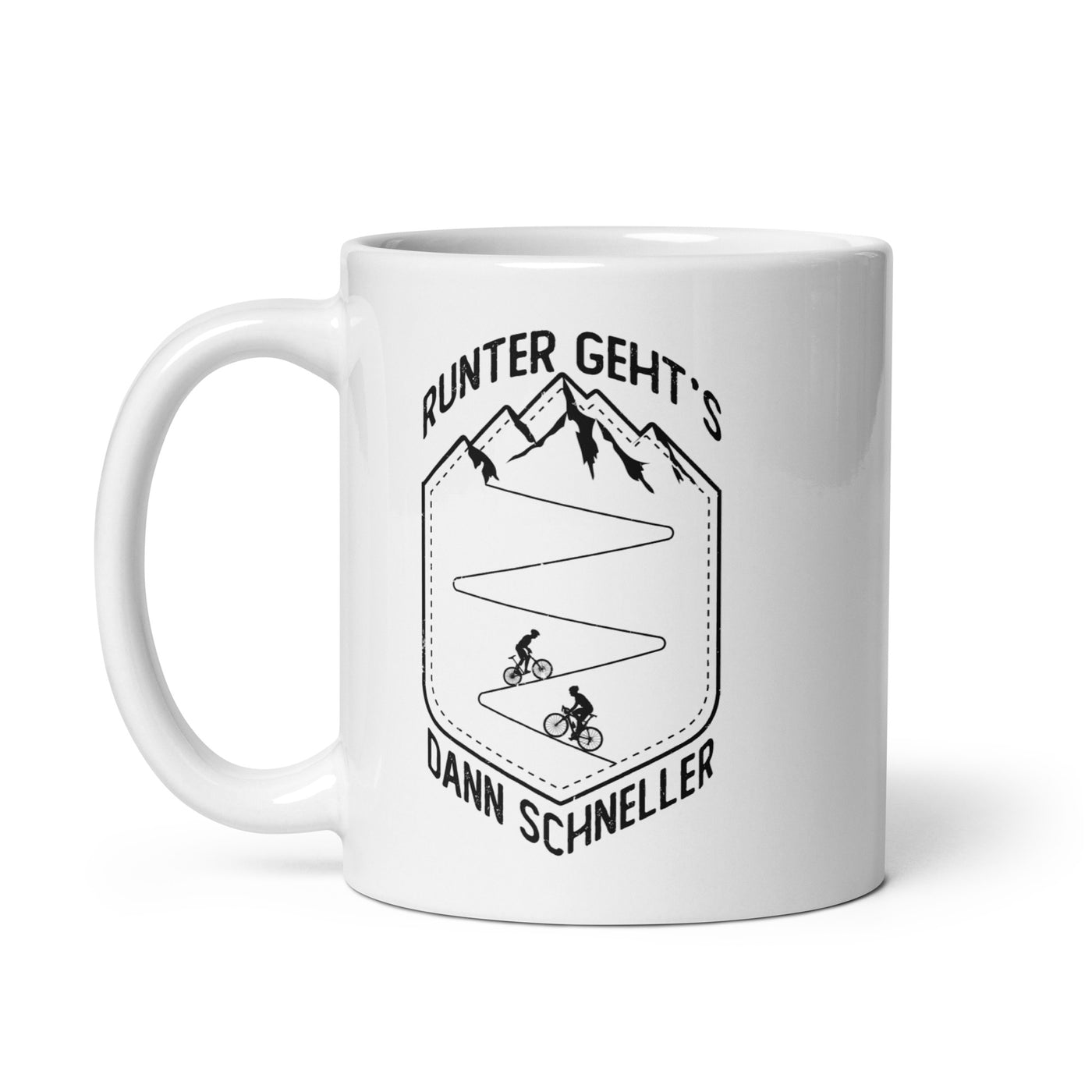 Runter Gehts Dann Schneller - Tasse fahrrad mountainbike 11oz