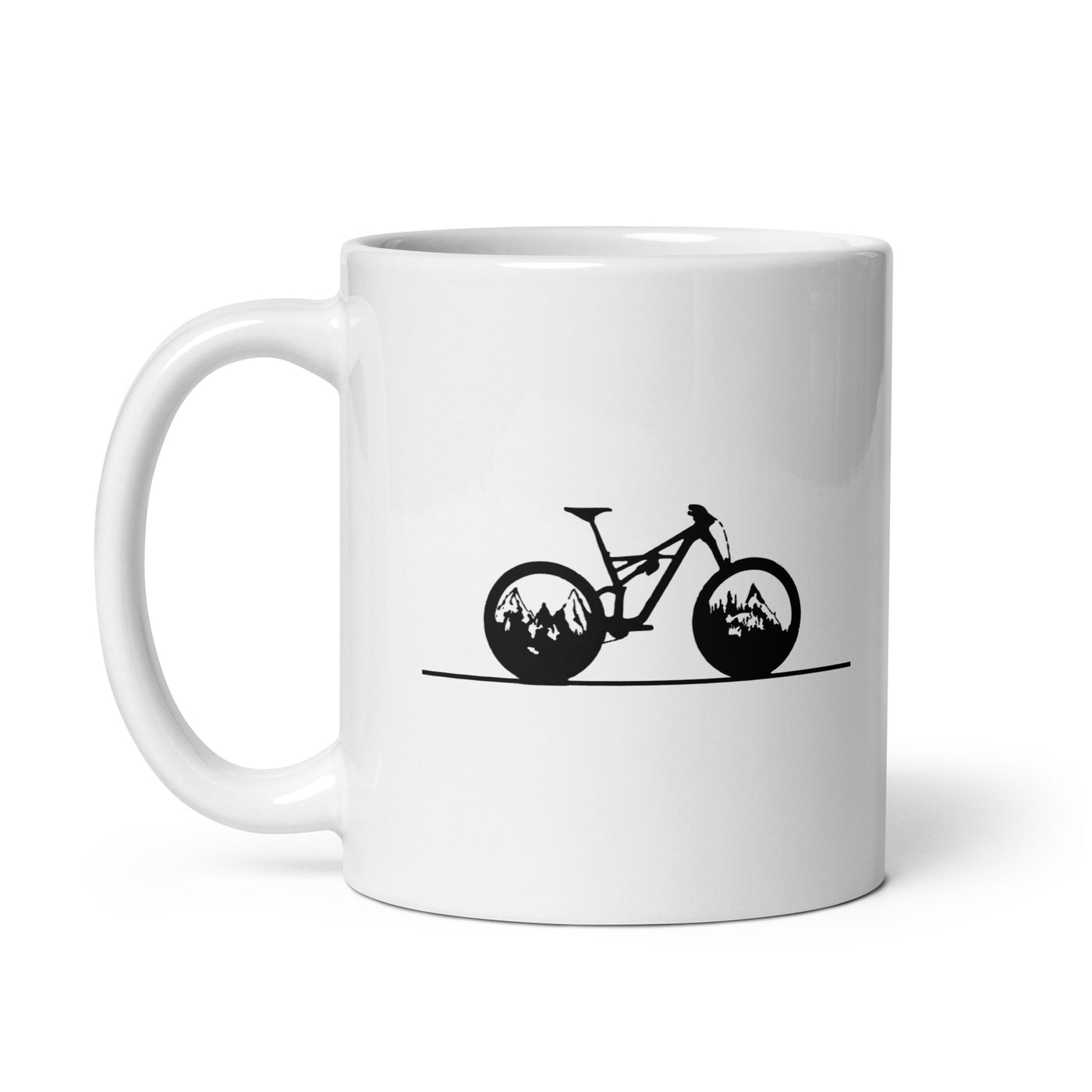 Straight Line - Mountain - Cycling - Tasse fahrrad 11oz