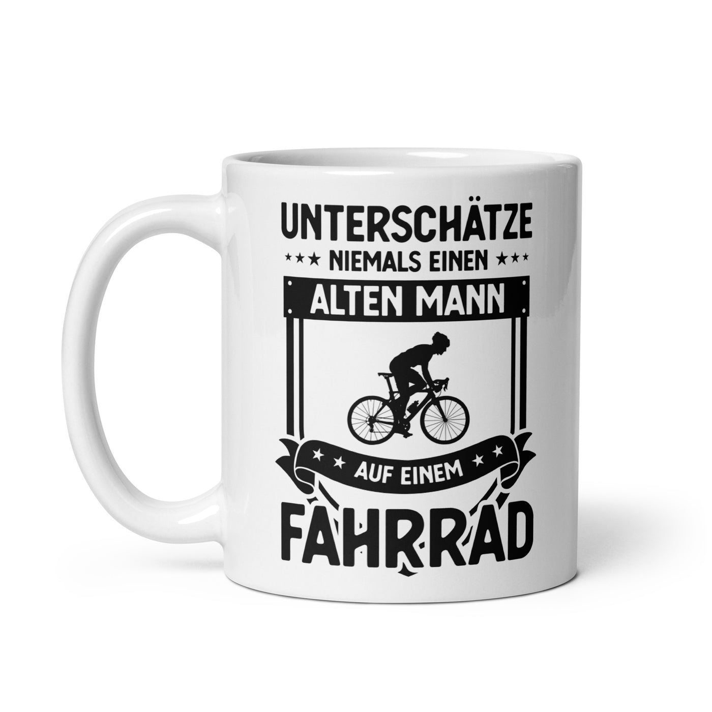 Unterschatze Niemals Einen Alten Mann Auf Einem Fahrrad - Tasse fahrrad 11oz