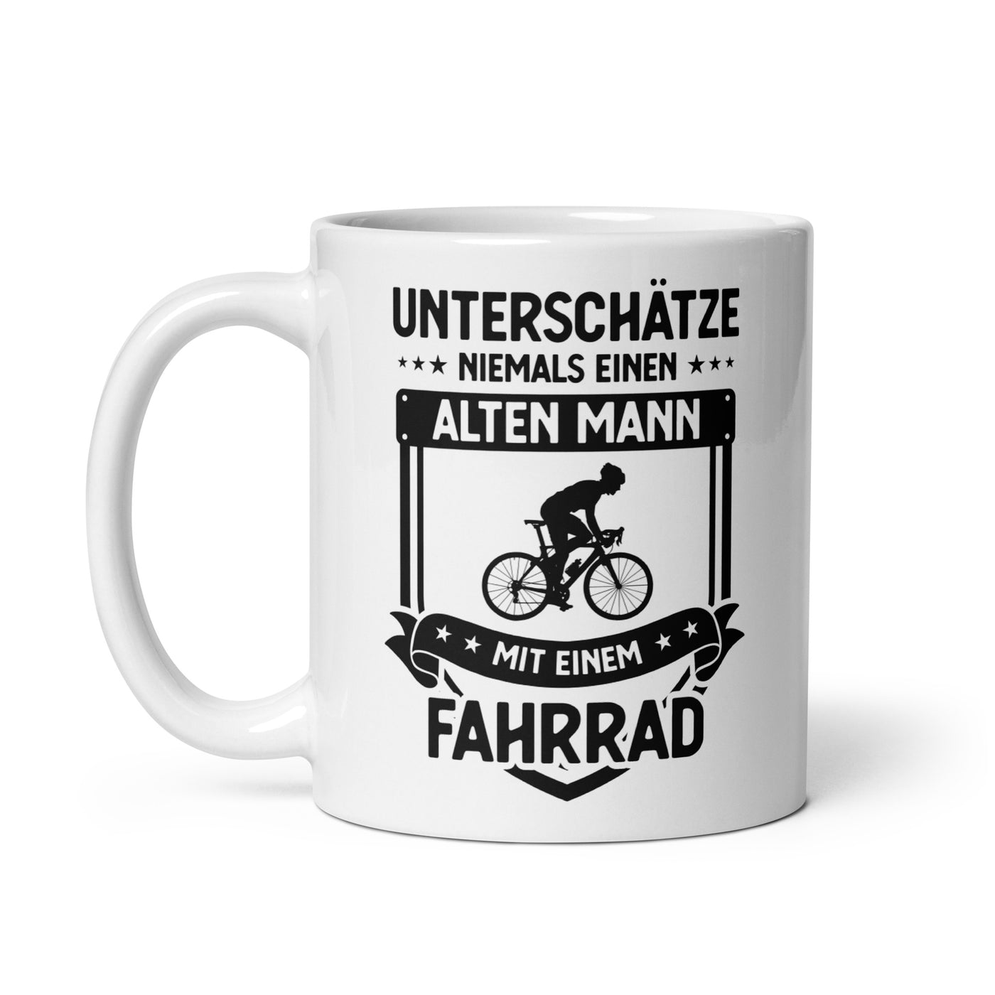 Unterschatze Niemals Einen Alten Mann Mit Einem Fahrrad - Tasse fahrrad 11oz