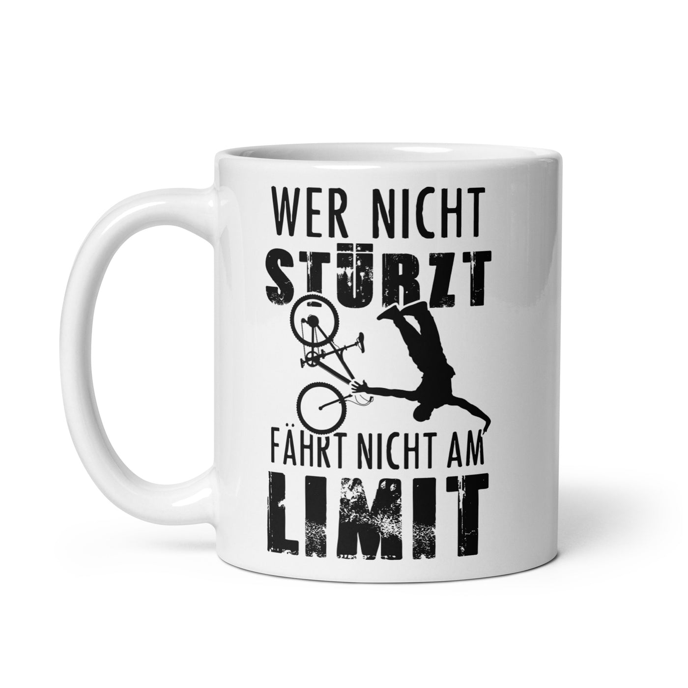 Wer Nicht Stürzt - Fährt Nicht Am Limit - Tasse mountainbike 11oz