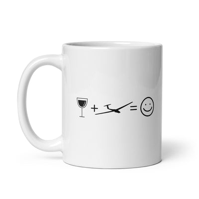 Wine Smile Face And Sailplane - Tasse berge 11oz