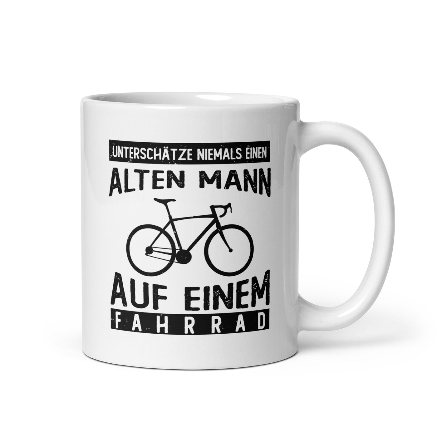 Alter Mann Auf Einem Fahrrad - Tasse fahrrad