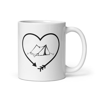 Arrow In Heartshape And Camping 1 - Tasse camping