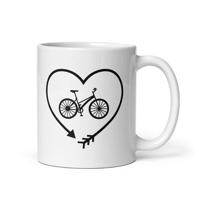 Arrow In Heartshape And Cycling - Tasse fahrrad