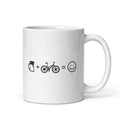 Beer Smile Face And Cycling - Tasse fahrrad