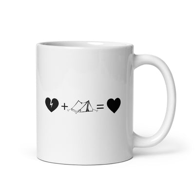 Broken Heart Heart And Camping 1 - Tasse camping