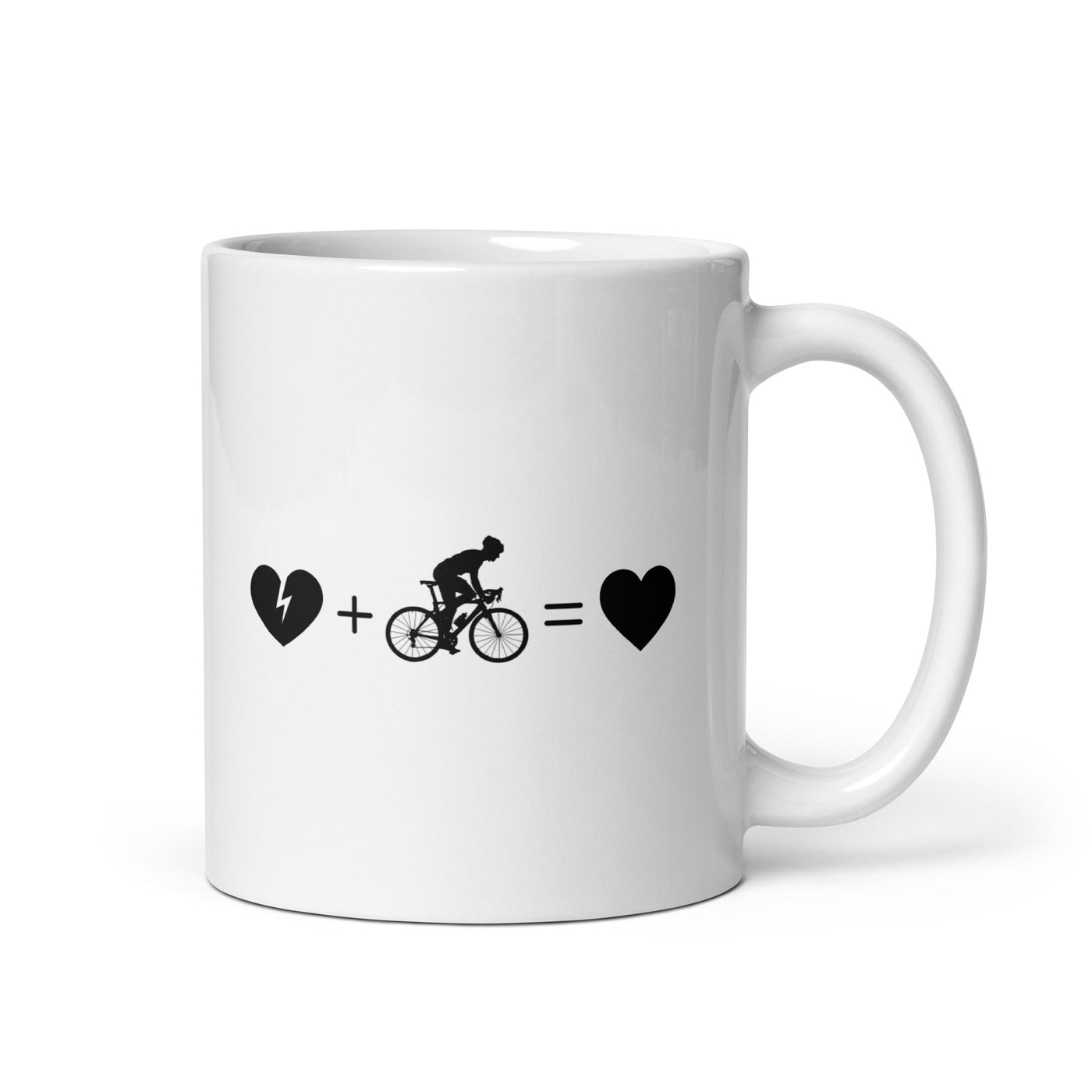 Broken Heart Heart And Cycling 1 - Tasse fahrrad