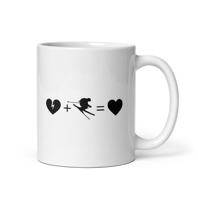 Broken Heart Heart And Skiing - Tasse ski