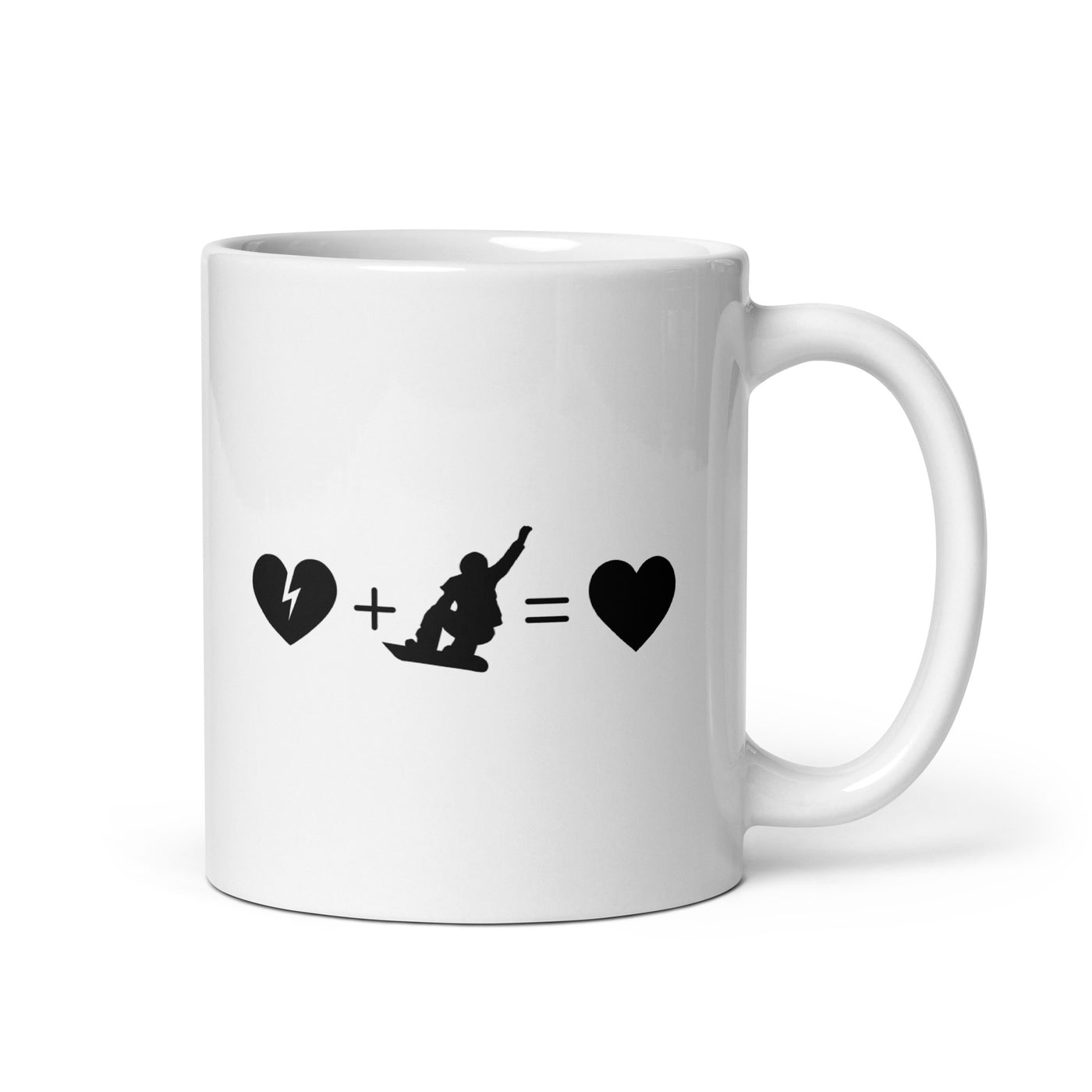 Broken Heart Heart And Snowboarding - Tasse snowboarden