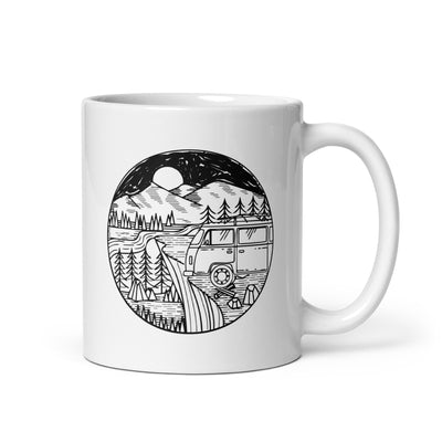 Circle - Mountain - Camping Van - Tasse camping