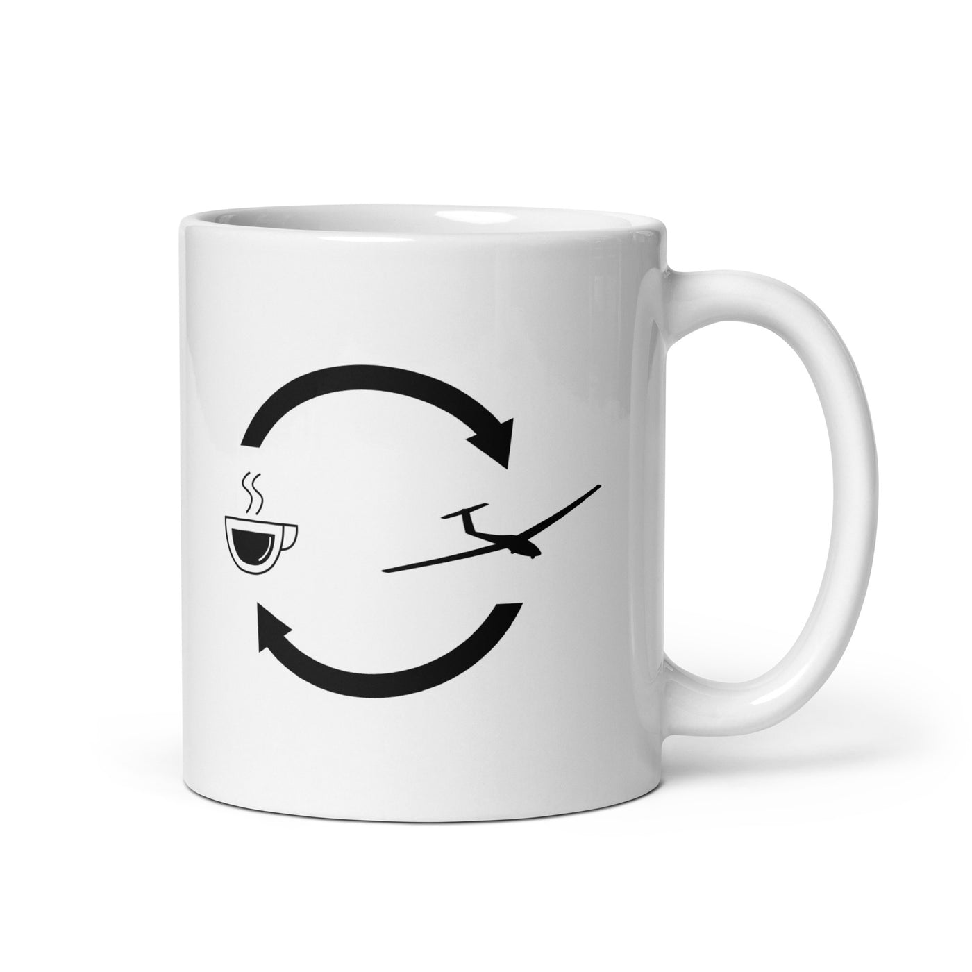 Coffee Loading Arrows And Sailplane - Tasse berge