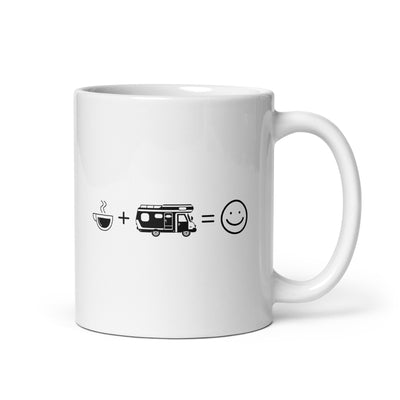 Coffee Smile Face And Camping - Tasse camping