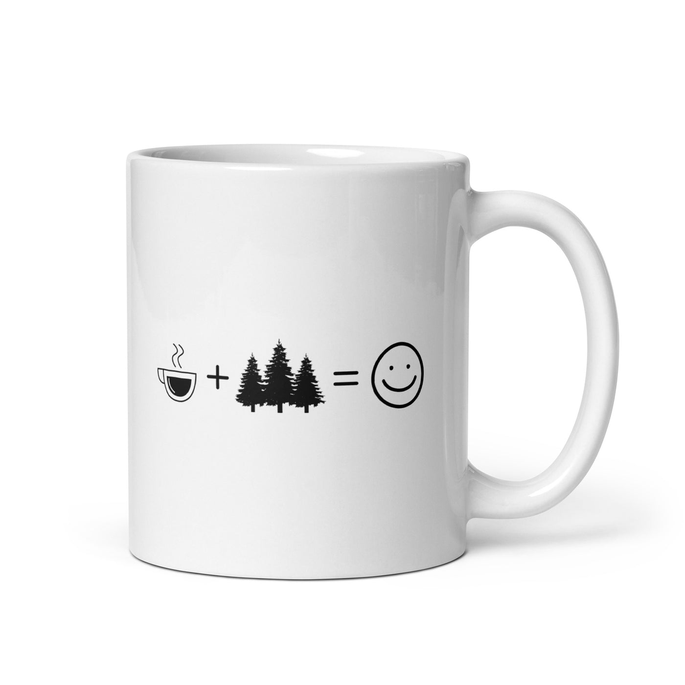 Coffee Smile Face And Tree - Tasse camping