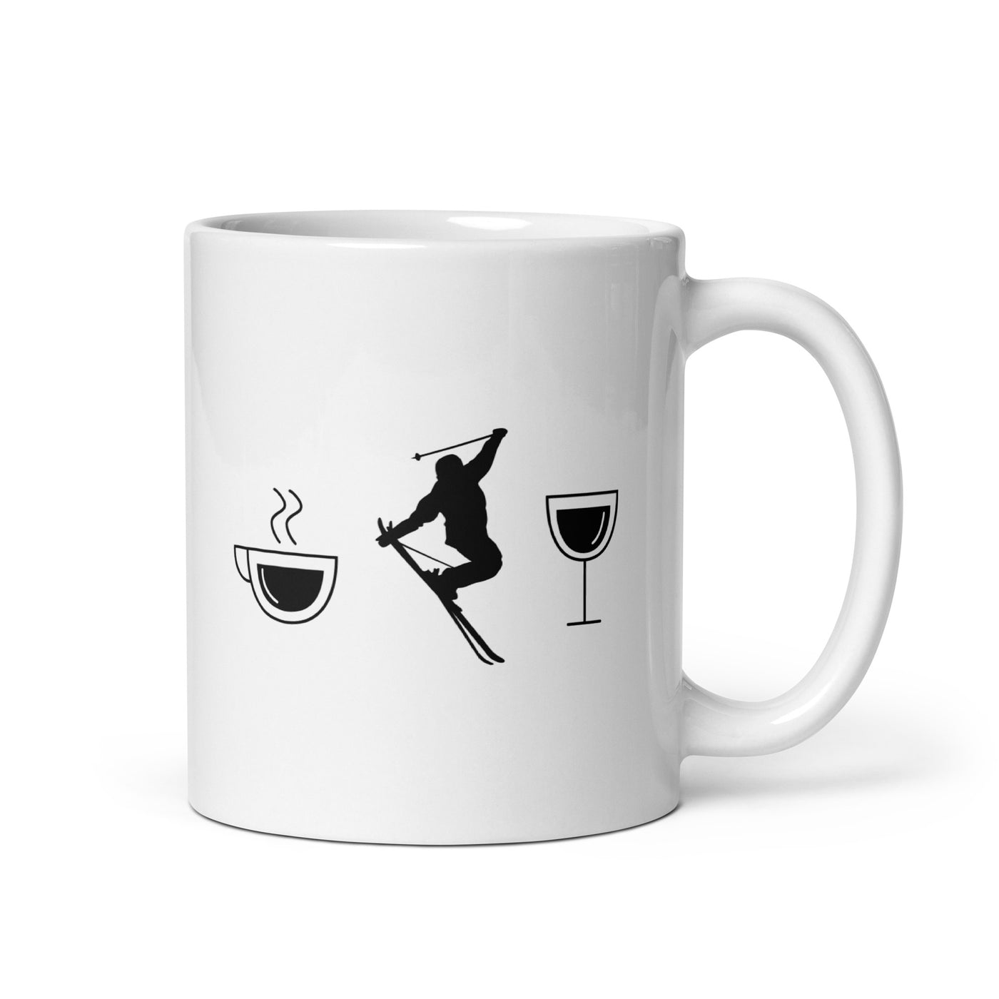 Coffee Wine And Skiing - Tasse ski