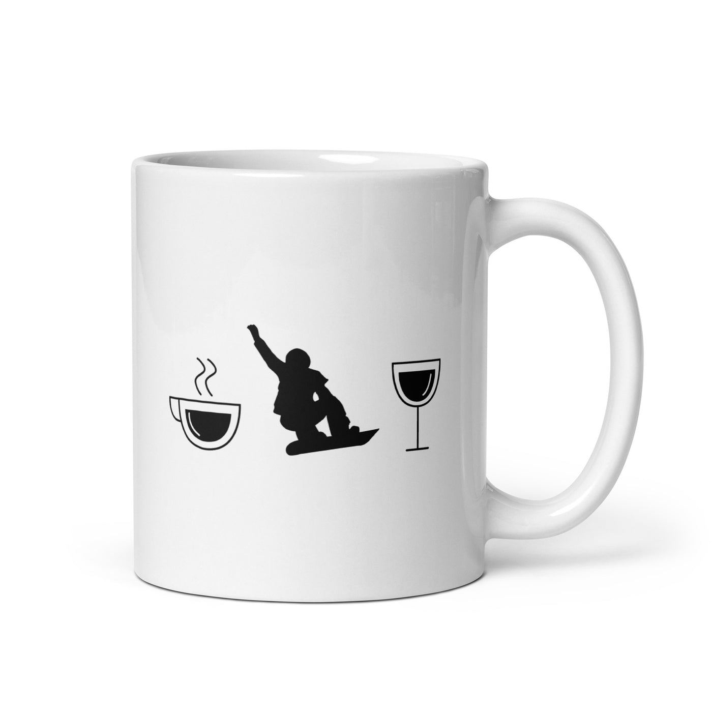 Coffee Wine And Snowboarding - Tasse snowboarden