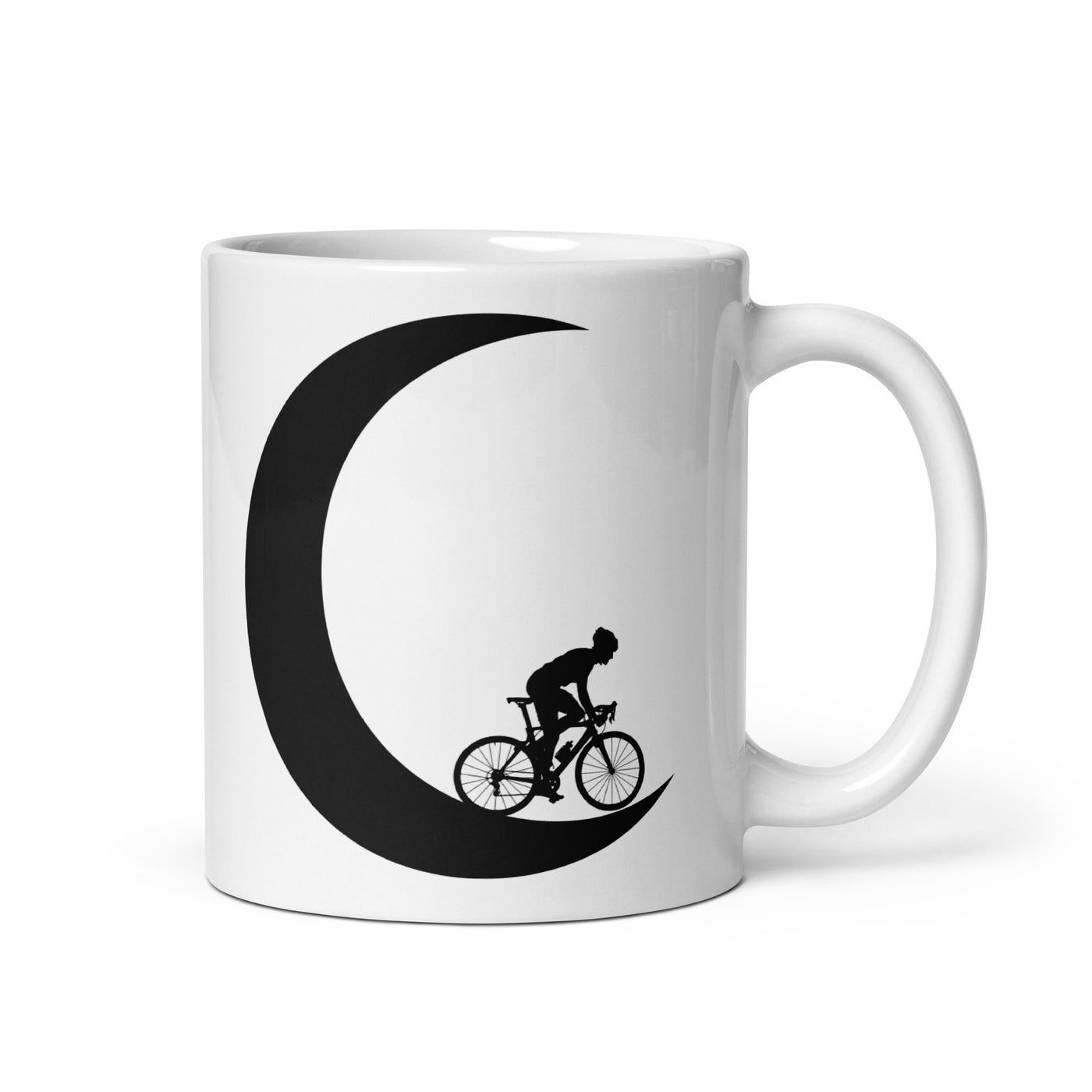 Crescent Moon - Man Cycling - Tasse fahrrad