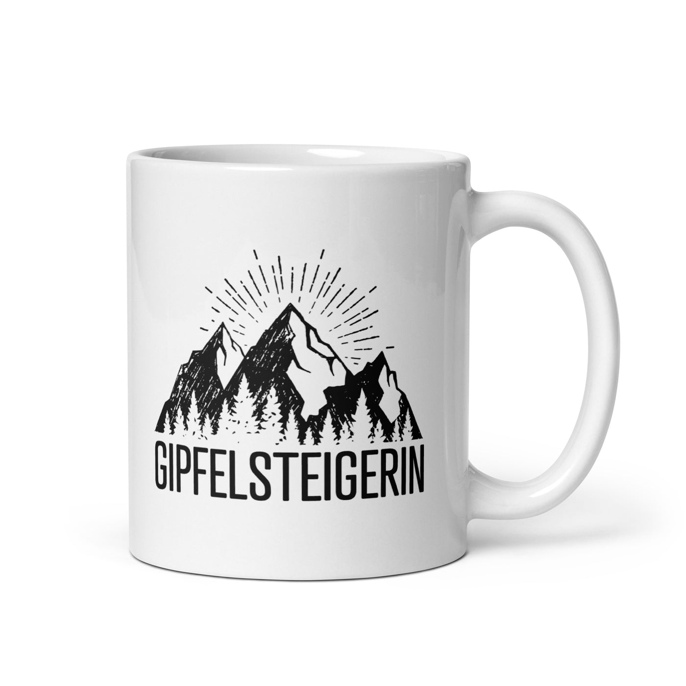 Die Gipfelsteigerin - Tasse berge klettern