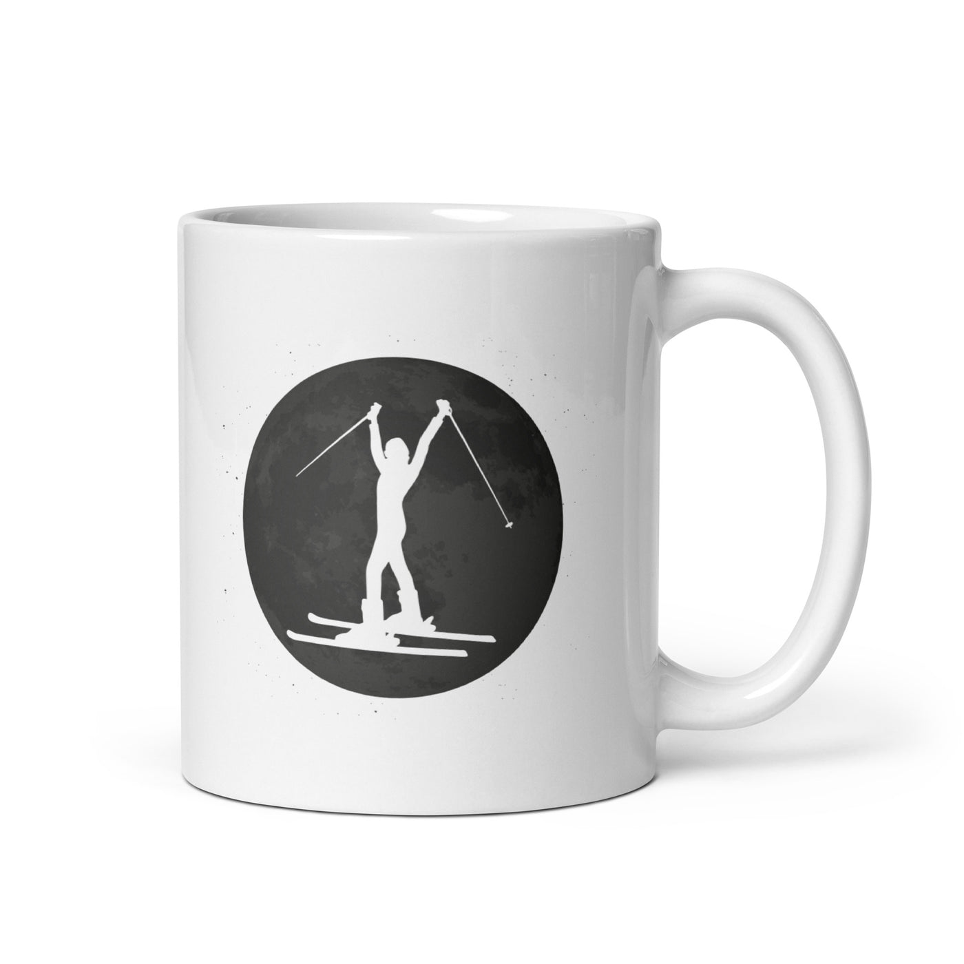 Full Moon - Female Skiing - Tasse ski