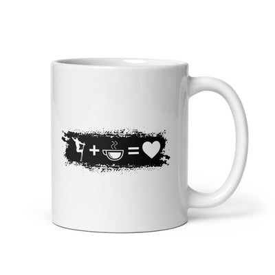 Grunge Rectangle - Heart - Coffee - Skiing - Tasse ski