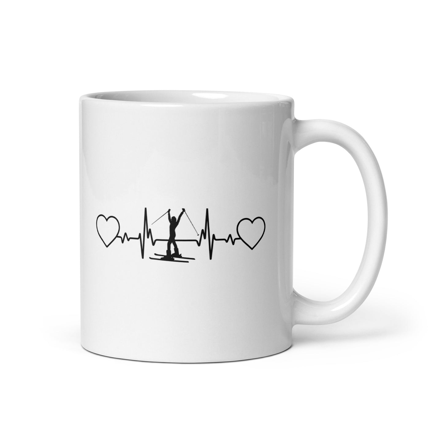 Heart - Heartbeat - Female Skiing - Tasse ski