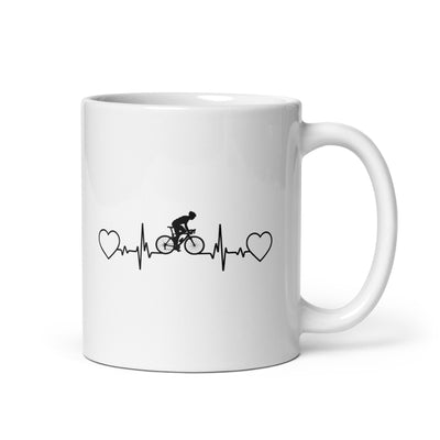 Heart - Heartbeat - Man Cycling - Tasse fahrrad