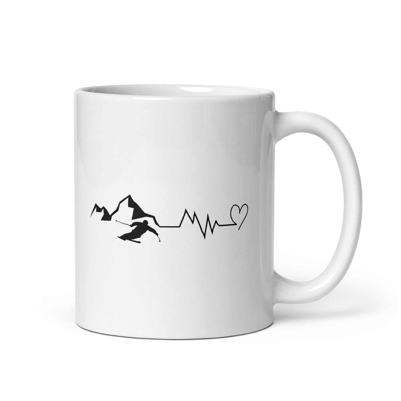 Heart - Heartbeat - Mountain - Skiing - Tasse ski