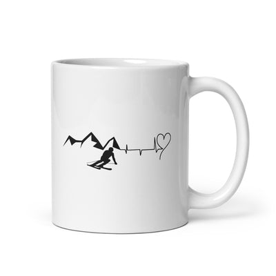 Heart - Heartbeat - Mountain - Skiing - Tasse ski