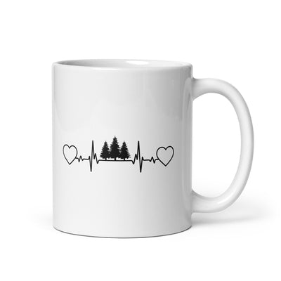 Heart - Heartbeat - Trees - Tasse camping