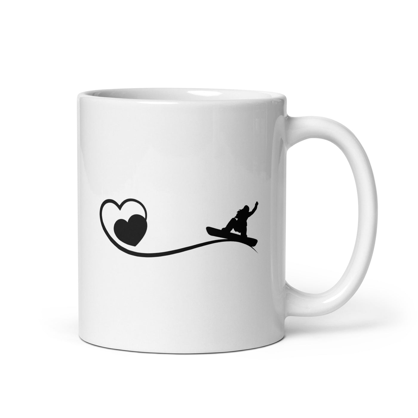 Heart And Snowboarding - Tasse snowboarden