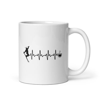 Heartbeat Coffee And Skiing - Tasse ski