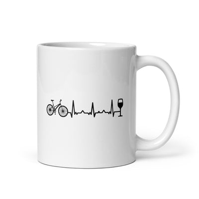 Heartbeat Wine And Bicycle - Tasse fahrrad