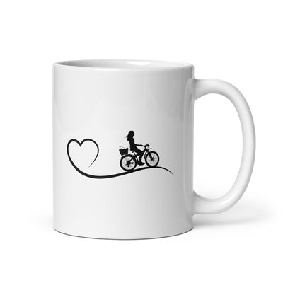 Herz Und Radfahrerin - Tasse fahrrad