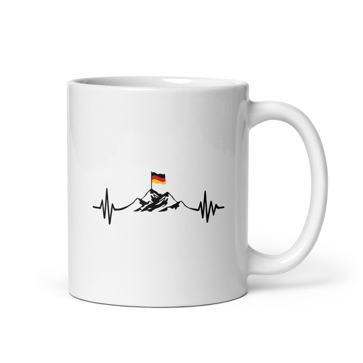 Herzschlag Berge Und Deutschland Flagge - Tasse berge