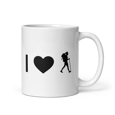 I Heart And Female Hiking - Tasse wandern