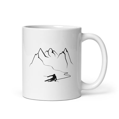 Mountain - Curve Line - Skiing - Tasse ski