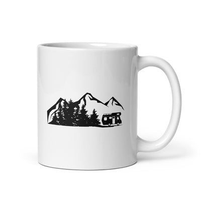 Mountain - Trees - Camping Van - Tasse camping