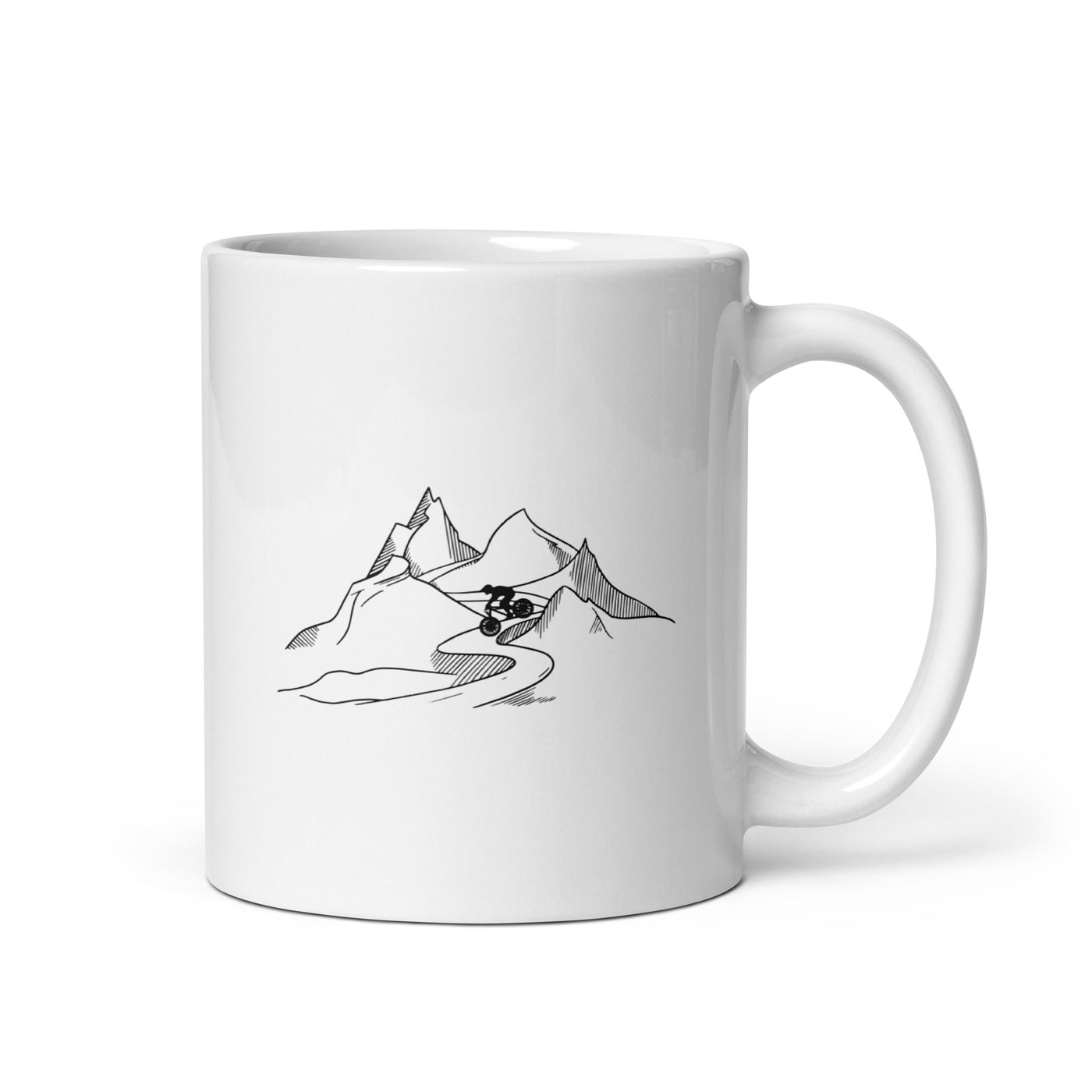 Mountainbiker Fährt Downhill - Tasse mountainbike