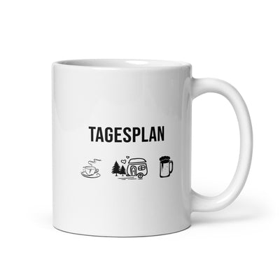 Tagesplan Kaffee, Camping Und Bier - Tasse camping