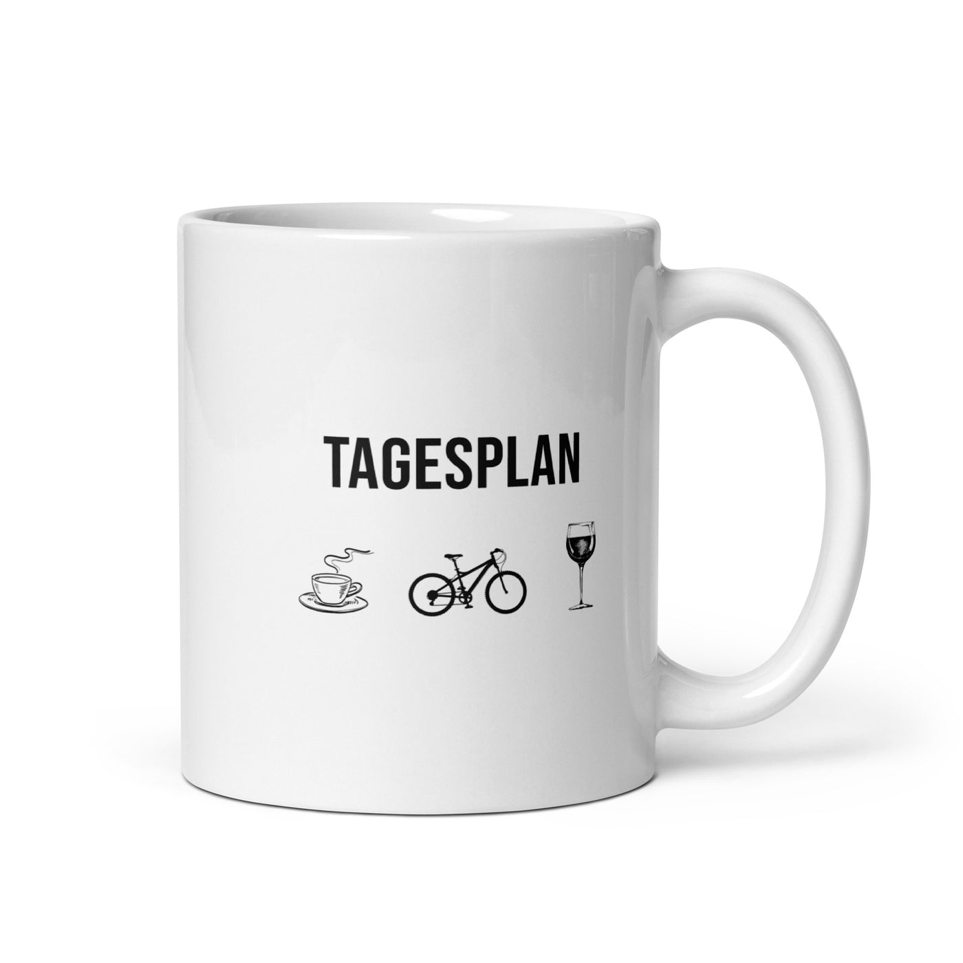 Tagesplan Kaffee, Fahrrad Und Wein - Tasse fahrrad mountainbike