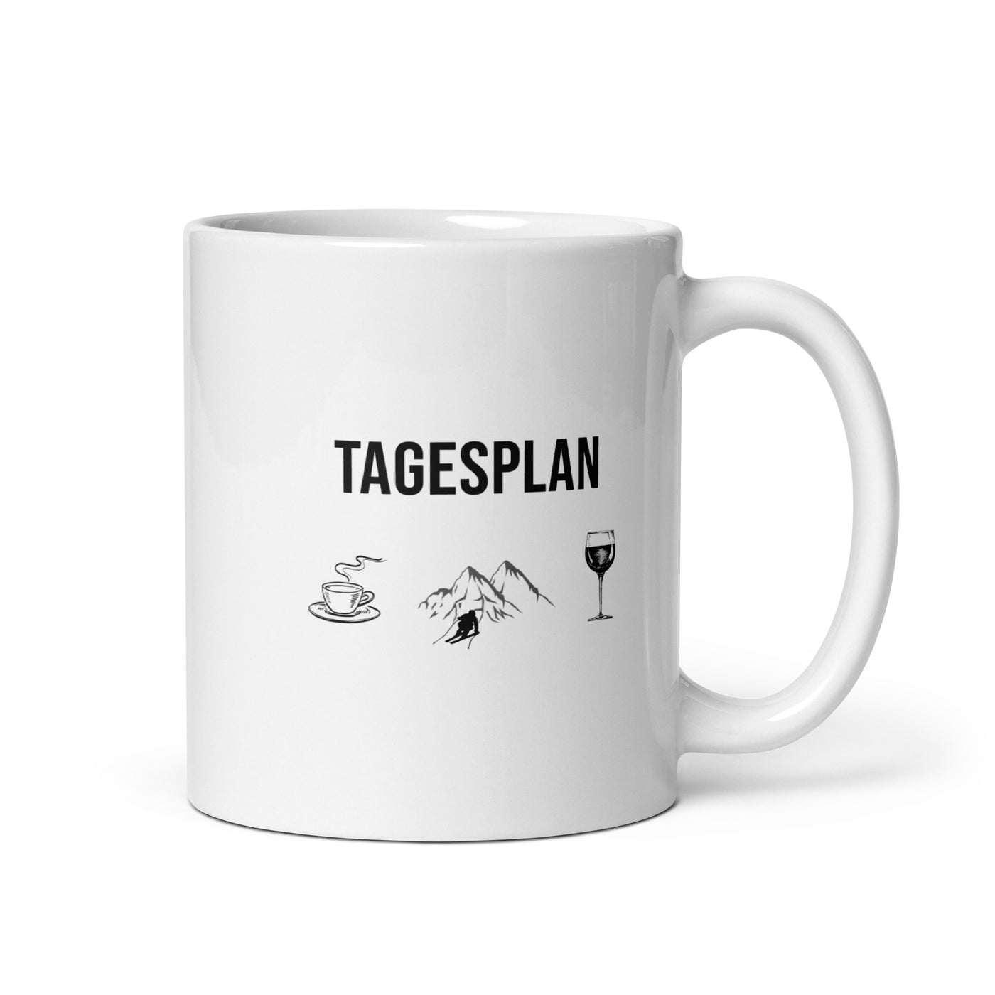 Tagesplan Kaffee, Ski Und Wein - Tasse ski