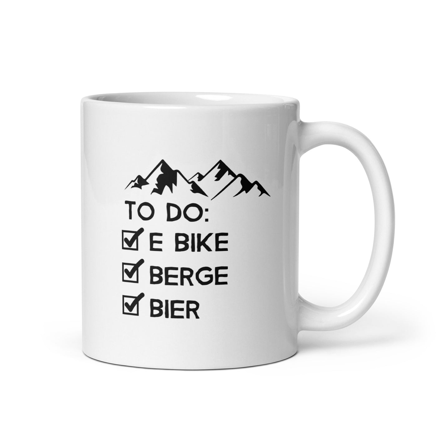 To Do Liste - E-Bike, Berge, Bier - Tasse e-bike