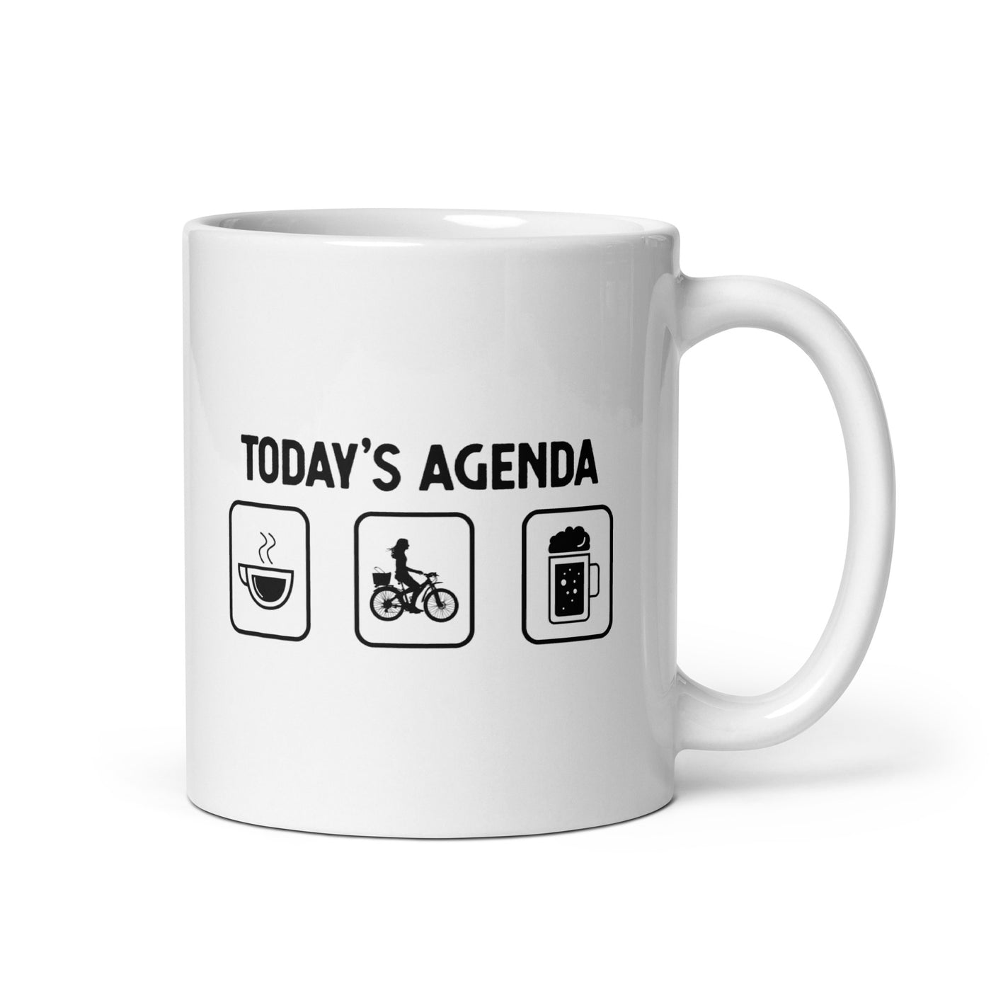 Today'S Agenda - Beer - Female Cycling - Tasse fahrrad