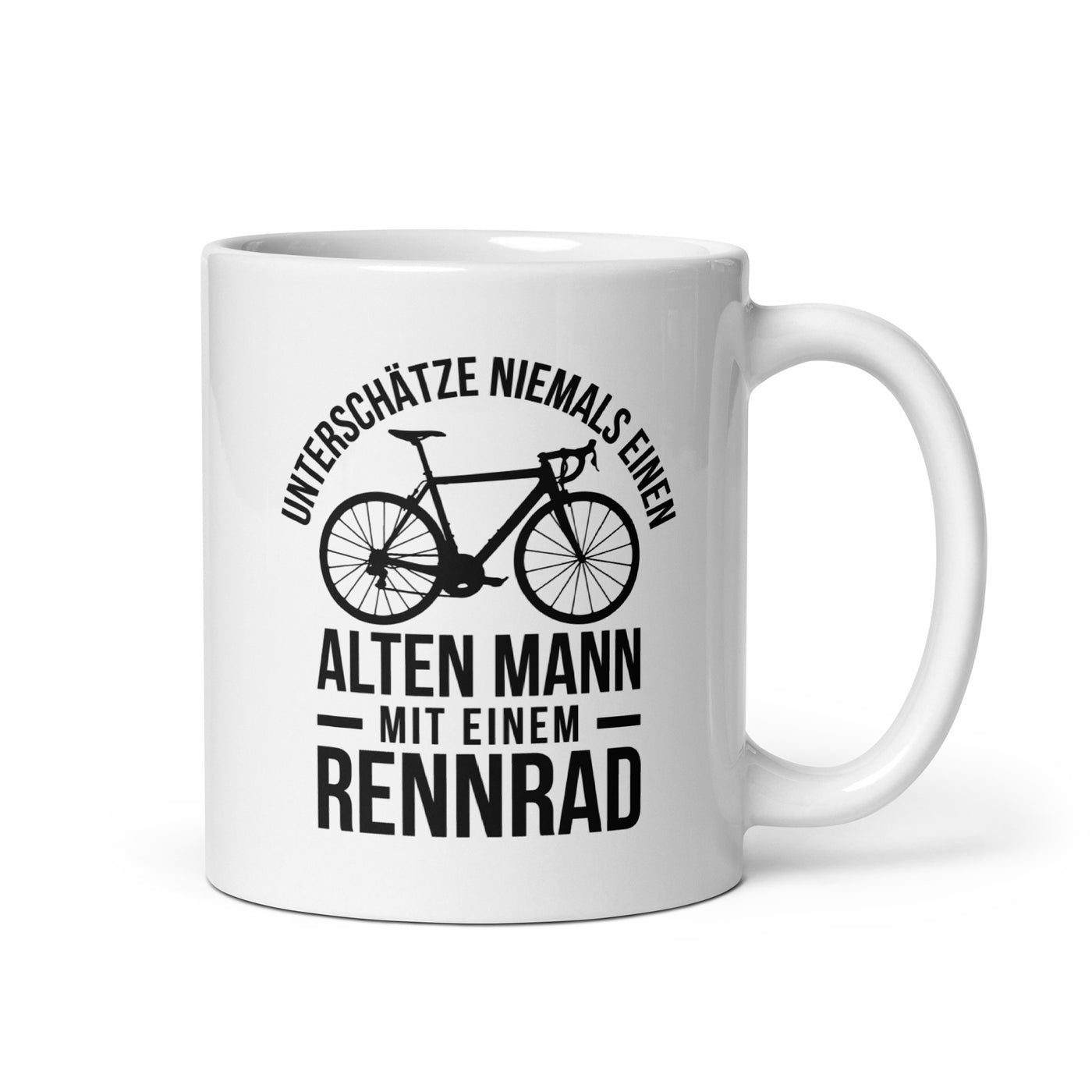 Unterschätze Niemals Einen Alten Mann Mit Einem Rennrad - Tasse fahrrad