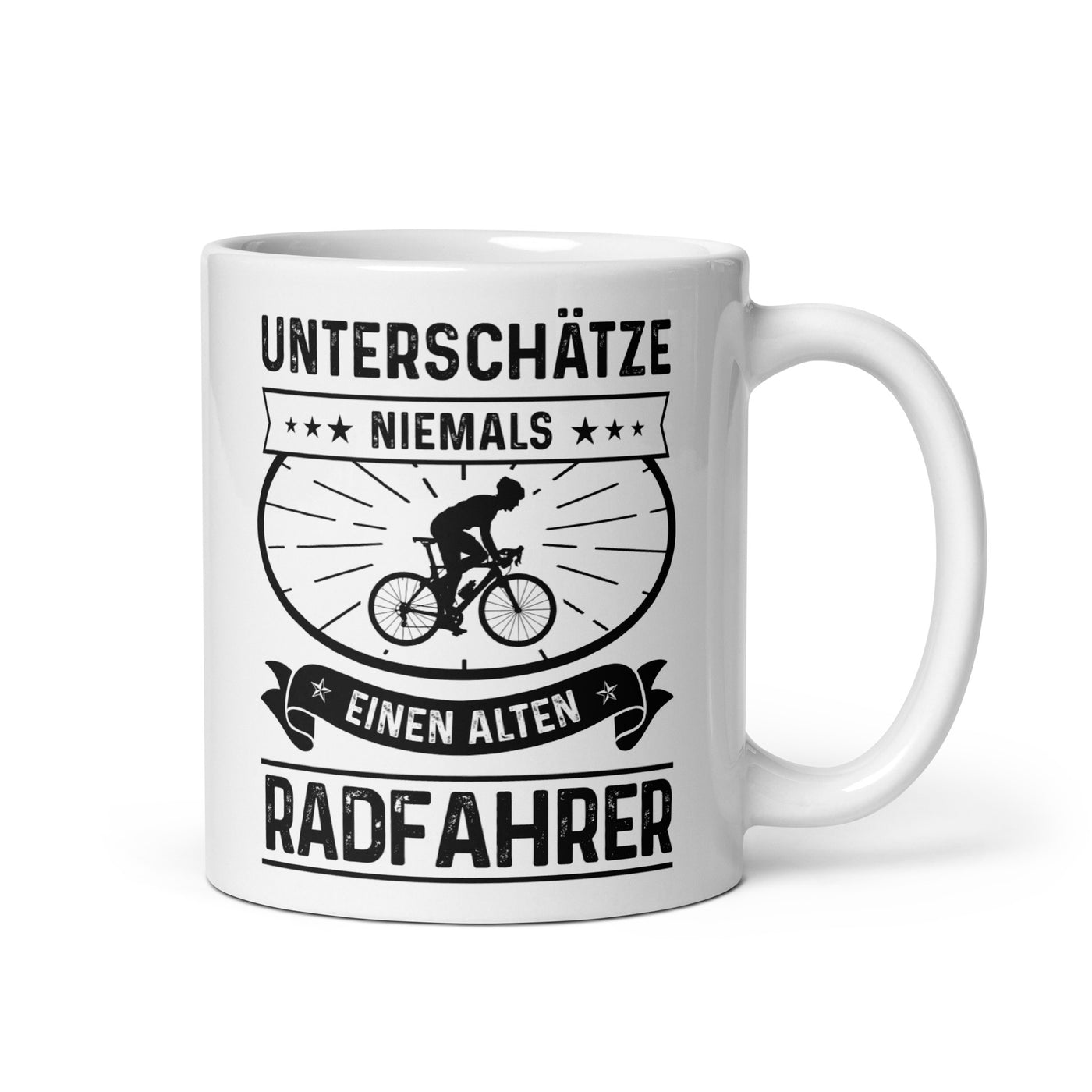 Unterschatze Niemals Einen Alten Radfahrer - Tasse fahrrad