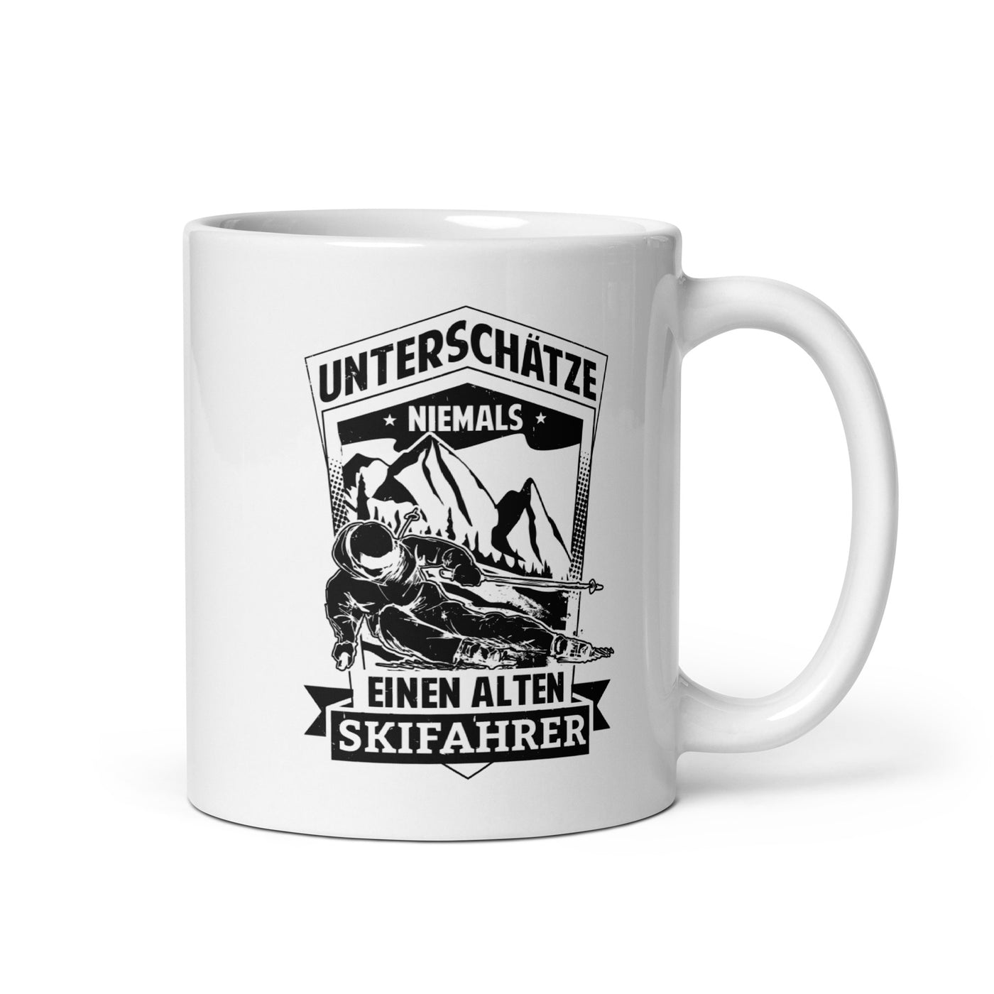 Unterschätze Niemals Nen Alten Skifahrer - Tasse ski