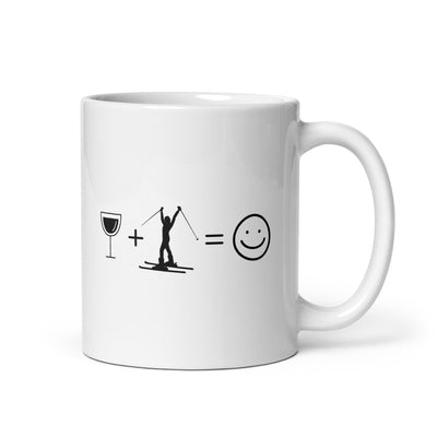 Wine Smile Face And Skiing 1 - Tasse ski