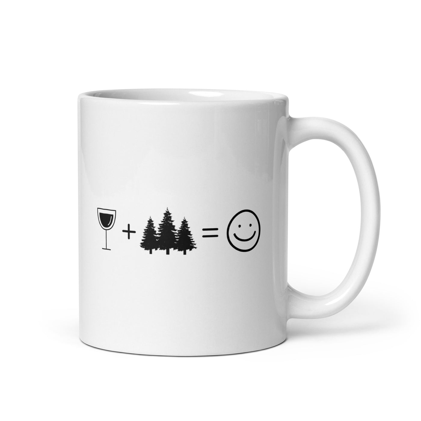 Wine Smile Face And Tree - Tasse camping